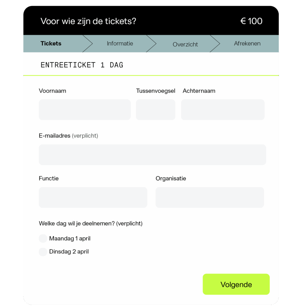 Yellenge registratie
